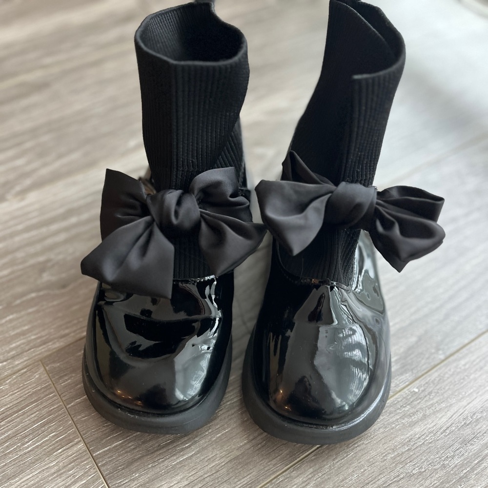 Patent & Leather Booties for Girls